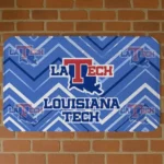 LA Tech Chevron Geometrics Blue Doormat
