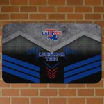 LA Tech Chevron Points Blue Black Doormat