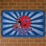 LA Tech Helmet Centerpiece Blue Doormat
