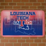 LA Tech Pixel Blur Blue Doormat