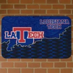 LA Tech Tribal Detailing Blue Black Doormat