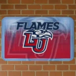 Liberty Flames Pixel Blur Red Doormat