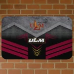 Louisiana-Monroe Warhawks Chevron Points Red Black Doormat