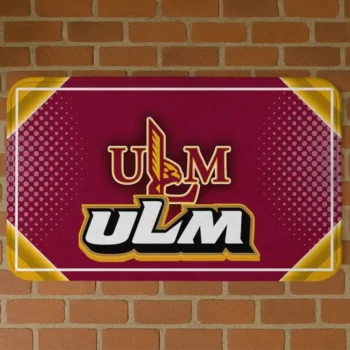 Louisiana-Monroe Warhawks Silver Halftone Red Doormat