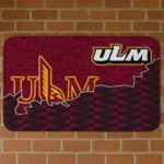 Louisiana-Monroe Warhawks Tribal Detailing Red Black Doormat