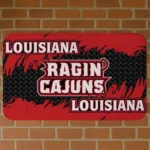 Louisiana Ragin' Cajuns Plate Rip Red Doormat
