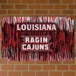 Louisiana Ragin' Cajuns Vertical Flow Red Doormat