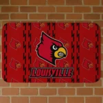 Louisville Cardinals Bolt Row Red Doormat