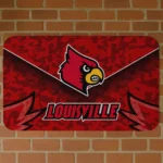 Louisville Cardinals Layered Lines Red Doormat