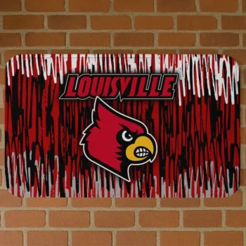 Louisville Cardinals Vertical Flow Red Doormat