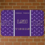 LSU Tigers Chevron Stack Purple Doormat