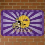 LSU Tigers Helmet Centerpiece Purple Doormat