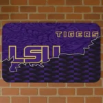 LSU Tigers Tribal Detailing Purple Black Doormat