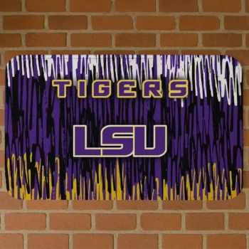 LSU Tigers Vertical Flow Purple Doormat