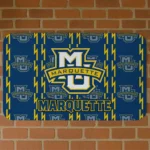 Marquette Golden Eagles Bolt Row Blue Doormat