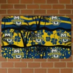 Marquette Golden Eagles Palm Silhouette Blue Black Doormat