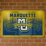Marquette Golden Eagles Pixel Blur Blue Doormat