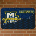 Marquette Golden Eagles Tribal Detailing Blue Black Doormat