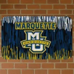 Marquette Golden Eagles Vertical Flow Blue Doormat