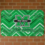 Marshall Thundering Herd Chevron Geometrics Green Doormat