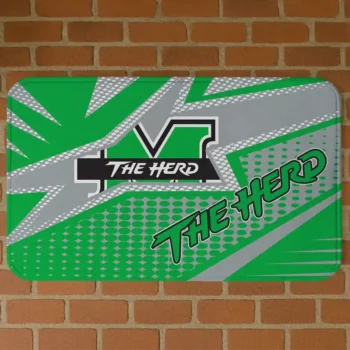 Marshall Thundering Herd Sharp Flash Green Doormat