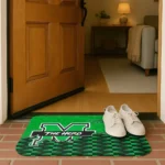 marshall-thundering-herd-tribal-detailing-green-black-doormat-best-selling.webp