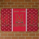 Maryland Terrapins Chevron Stack Red Doormat