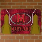 Maryland Terrapins Hexagon Oval Red Doormat