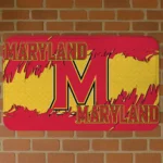Maryland Terrapins Plate Rip Red Doormat