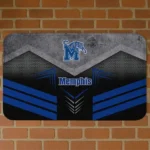 Memphis Tigers Chevron Points Blue Black Doormat