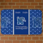 Memphis Tigers Chevron Stack Blue Doormat