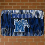 Memphis Tigers Vertical Flow Blue Doormat