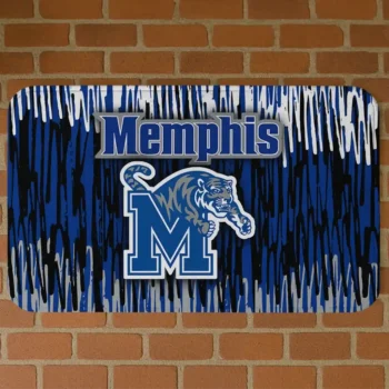 Memphis Tigers Vertical Flow Blue Doormat