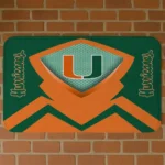 Miami Hurricanes Ninja Mesh Orange Doormat