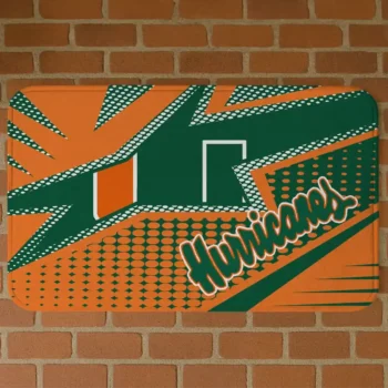 Miami Hurricanes Sharp Flash Orange Doormat