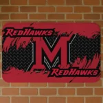 Miami RedHawks Plate Rip Red Doormat