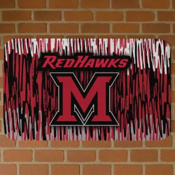 Miami RedHawks Vertical Flow Red Doormat
