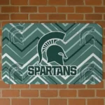 Michigan State Spartans Chevron Geometrics Green Doormat