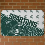 Michigan State Spartans Football Pride Green Doormat