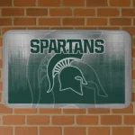 Michigan State Spartans Pixel Blur Green Doormat