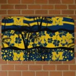 Michigan Wolverines Palm Silhouette Blue Black Doormat