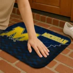 michigan-wolverines-tribal-detailing-blue-black-doormat-best-selling.webp
