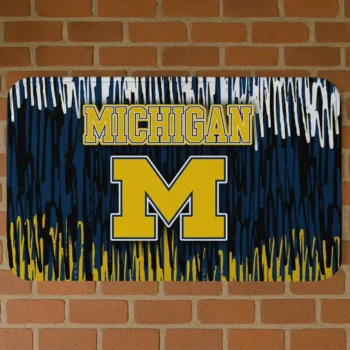 Michigan Wolverines Vertical Flow Blue Doormat