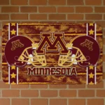 Minnesota Golden Gophers Helmet Illustration Maroon Doormat