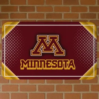 Minnesota Golden Gophers Silver Halftone Maroon Doormat