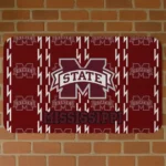 Mississippi State Bulldogs Bolt Row Maroon Doormat