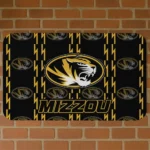 Missouri Tigers Bolt Row Black Doormat