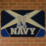 Navy Midshipmen Techno Camo Blue Black Doormat