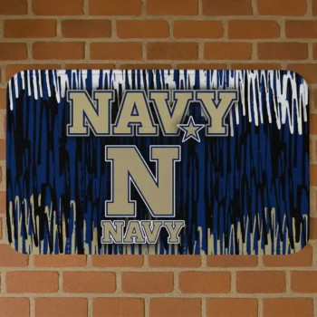 Navy Midshipmen Vertical Flow Blue Doormat