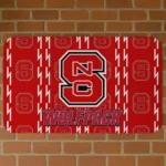 NC State Wolfpack Bolt Row Red Doormat